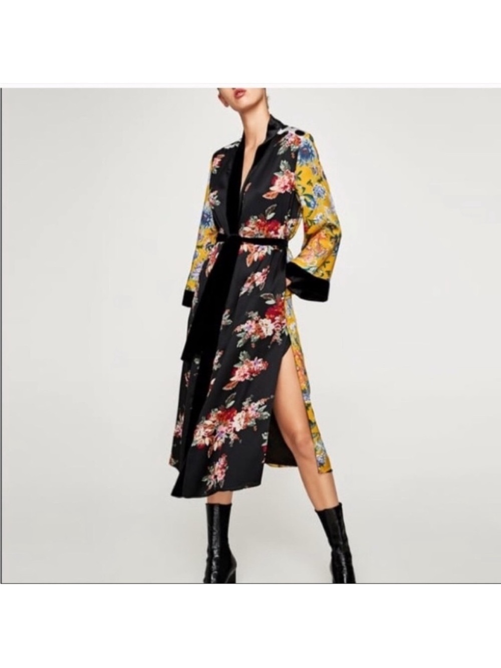 NWT Zara Contrasting Patchwork Kimono - Picture 10 of 12